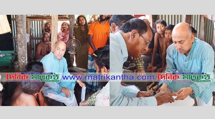 কালুখালী উপজেলার চরাঞ্চল পরিদর্শনকালে মানুষের দুর্দশার খবর নিলেন এমপি হারুন